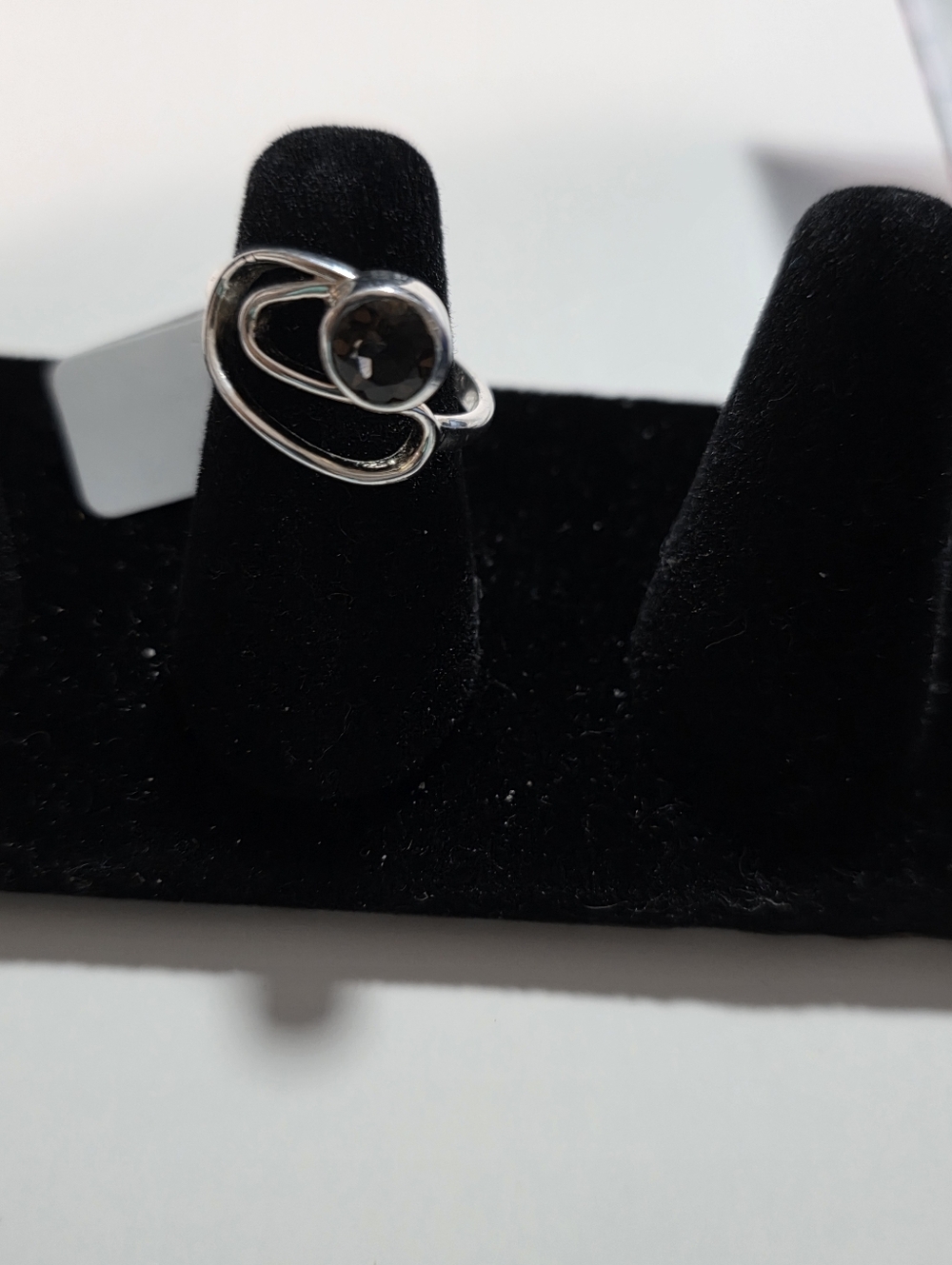 Sterling Silver Ring with Smokey Quartz Gemstone - Women Jewelry